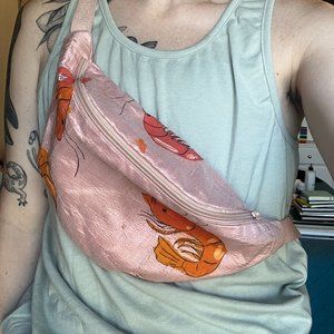 Hand-painted Shrimp Fanny Pack